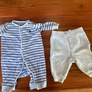 Ralph Lauren 3m Baby boy Onesie & pants light blue